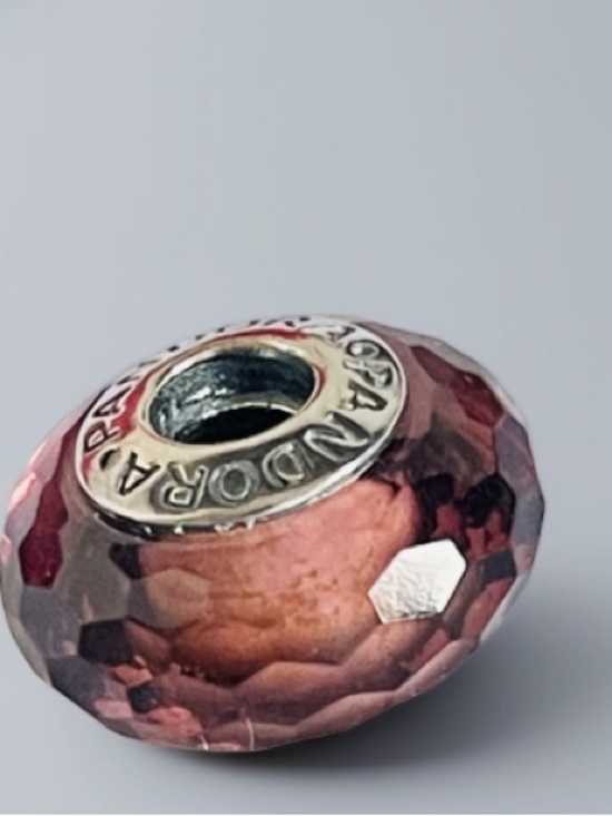 Pandora Jewelry - Pandora Alex and Ani Rose Pink Faceted Glass Charm Bead